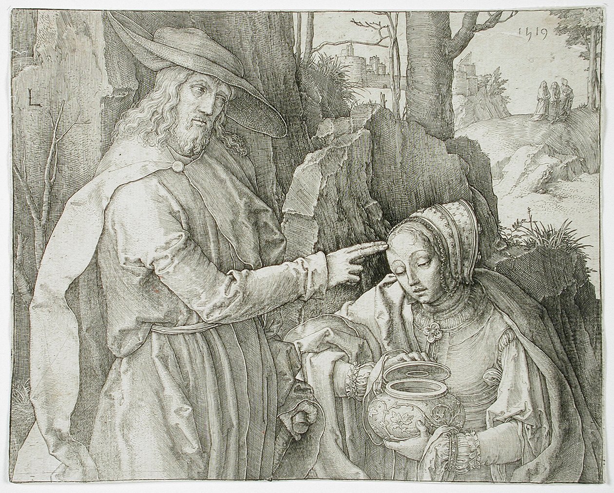 Le Christ jardinier apparaissant à sainte Marie-Madeleine - Lucas van Leyden