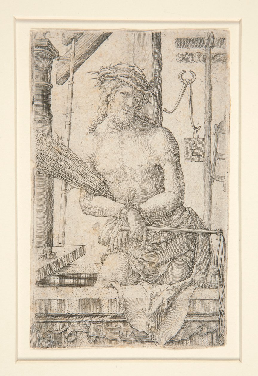 Christ en homme de douleurs avec les instruments de la Passion - Lucas van Leyden