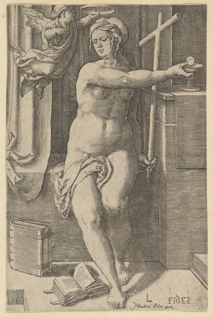La Foi, de la série Les Sept Vertus, 1530 - Lucas van Leyden