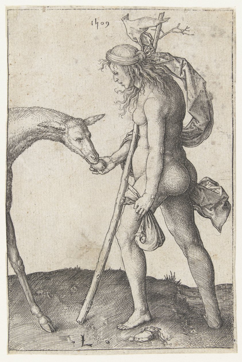 Jeune femme avec biche - Lucas van Leyden
