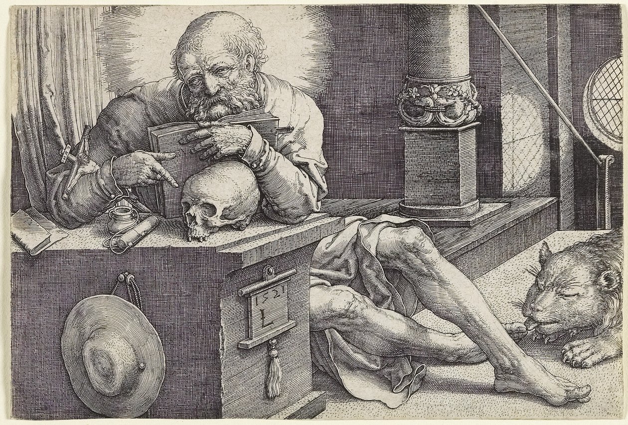Saint Jérôme dans son étude, 1521 - Lucas van Leyden
