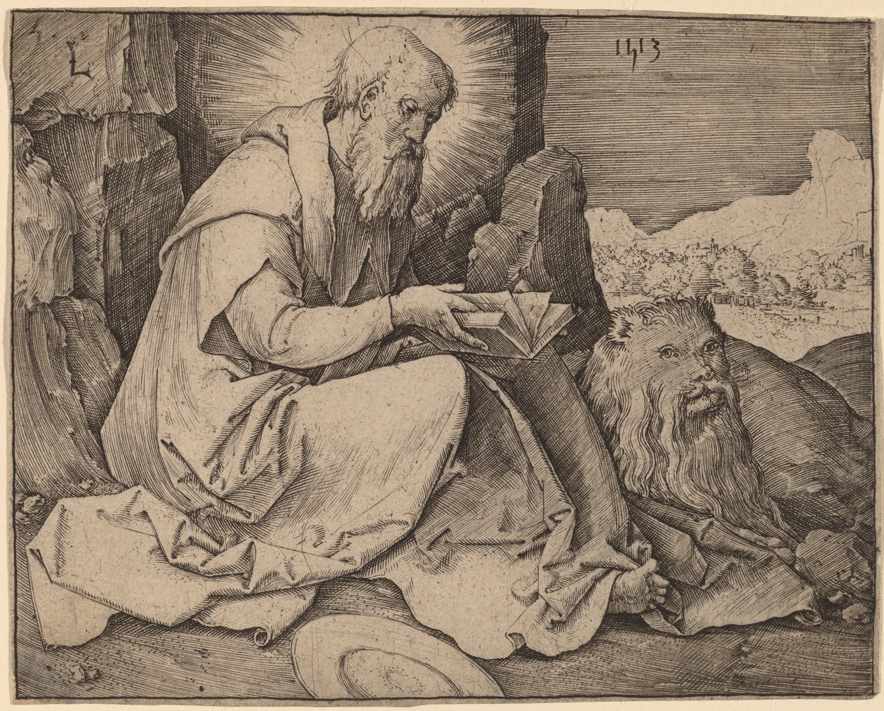 Saint Jérôme dans un paysage - Lucas van Leyden