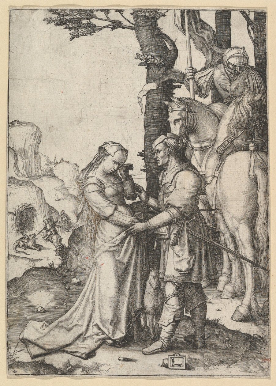 Saint Georges libérant la princesse - Lucas van Leyden