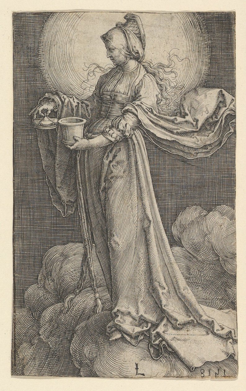 Sainte Marie-Madeleine sur les nuages, 1518 - Lucas van Leyden
