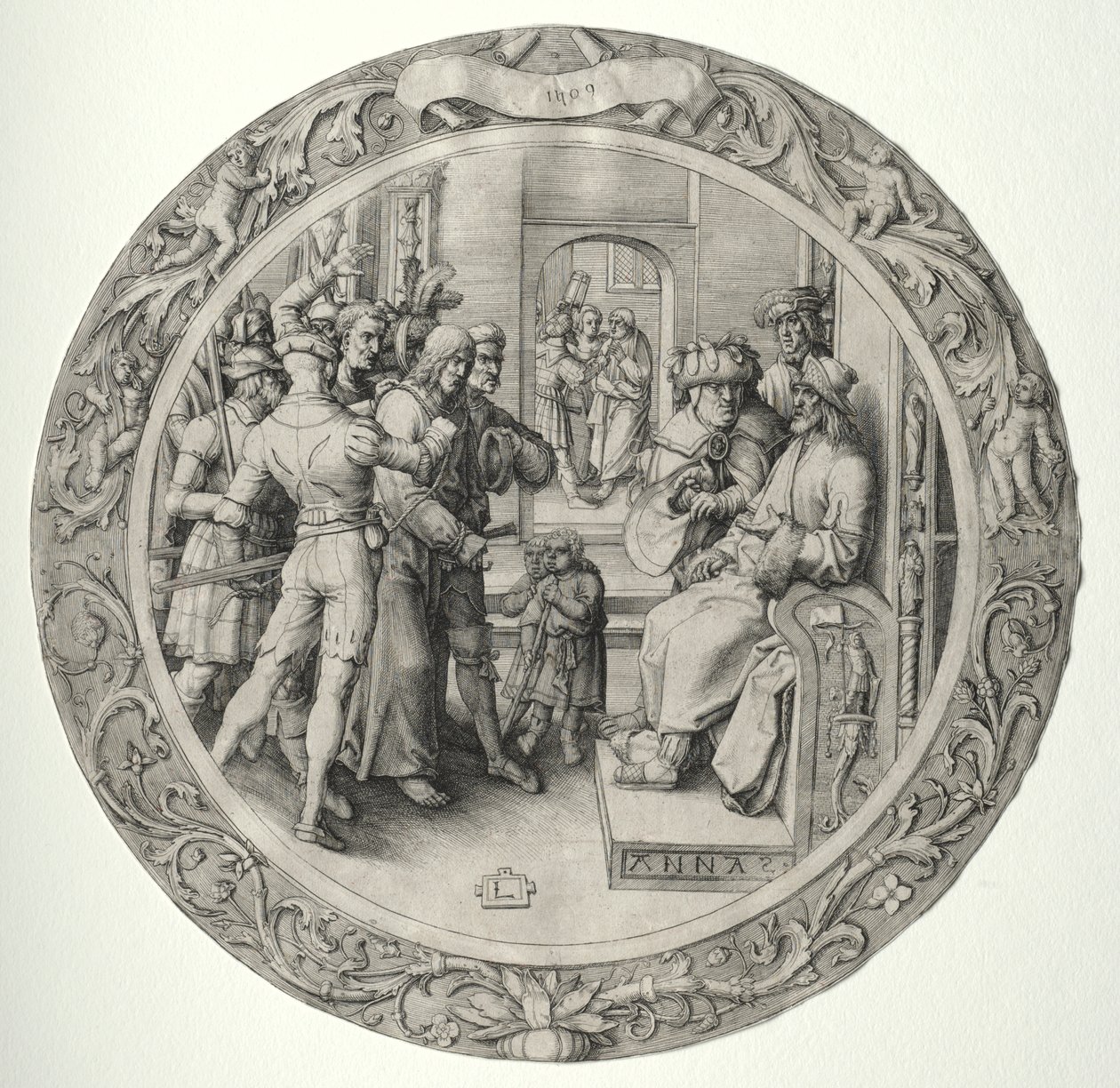 La Passion Ronde : Christ devant le grand prêtre - Lucas van Leyden