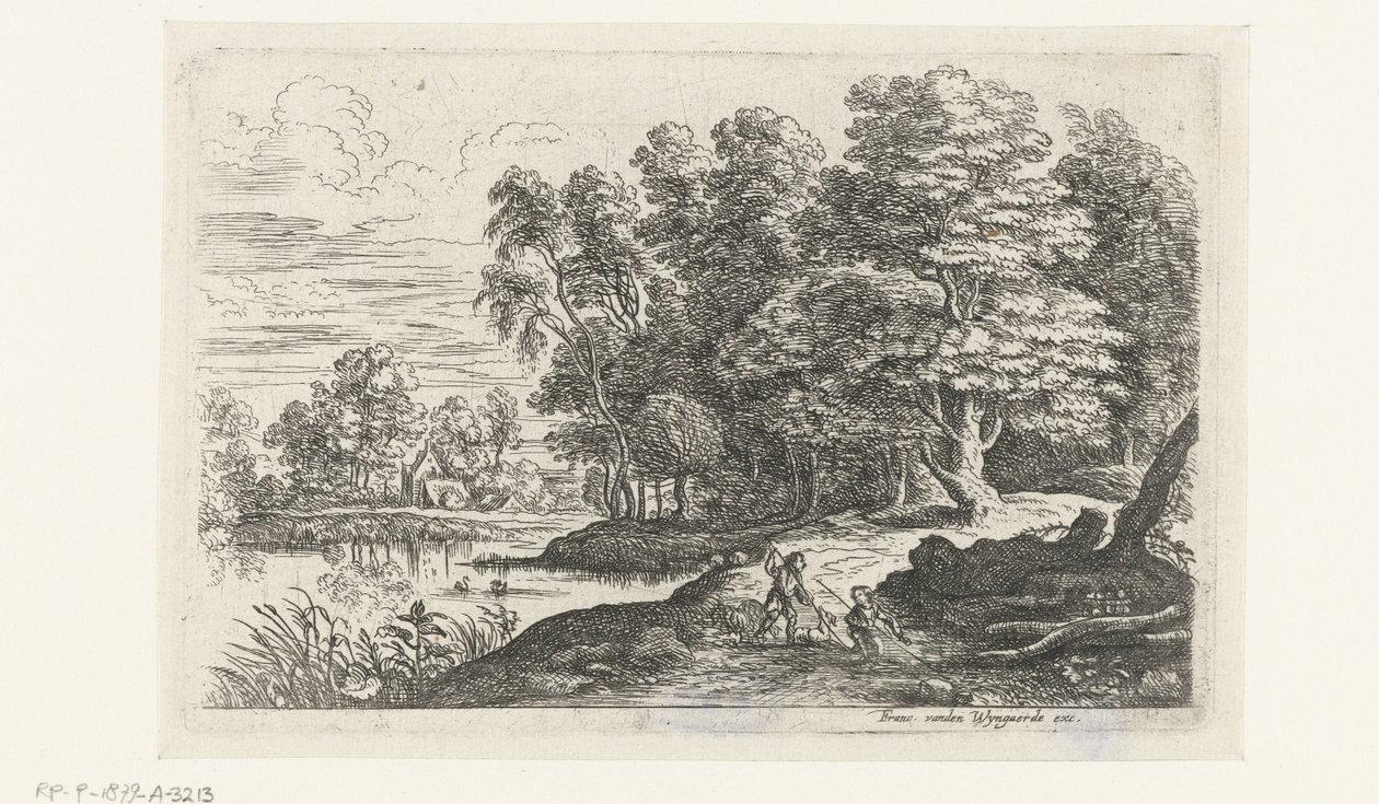 Paysage avec deux jeunes bergers - Lucas van Uden