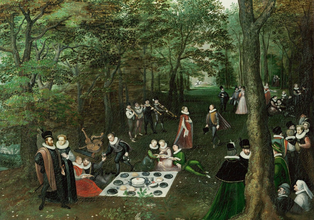 Printemps. Le pique-nique ... (huile sur toile) - Lucas van Valckenborch