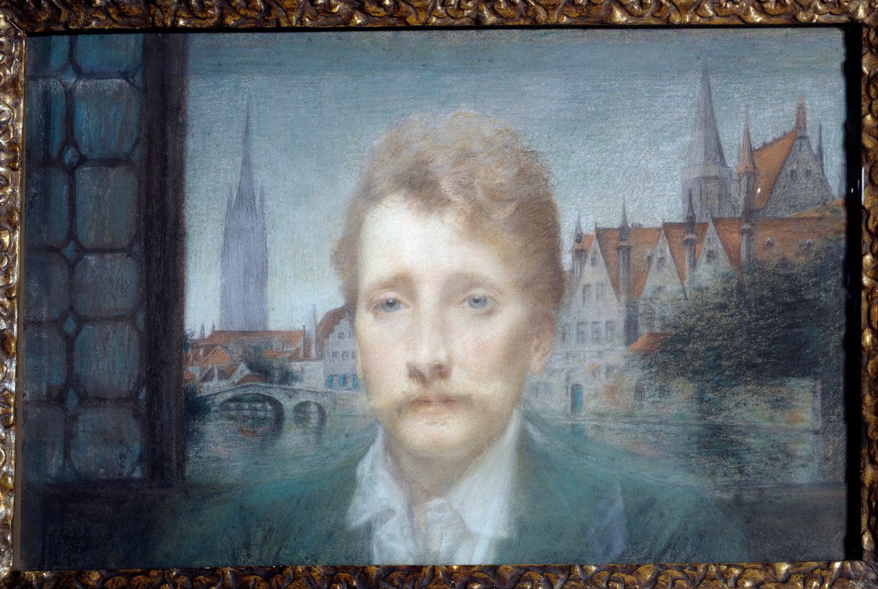 Portrait de Georges Rodenbach, poète belge (1855-1898) 1895 - Lucien Levy-Dhurmer