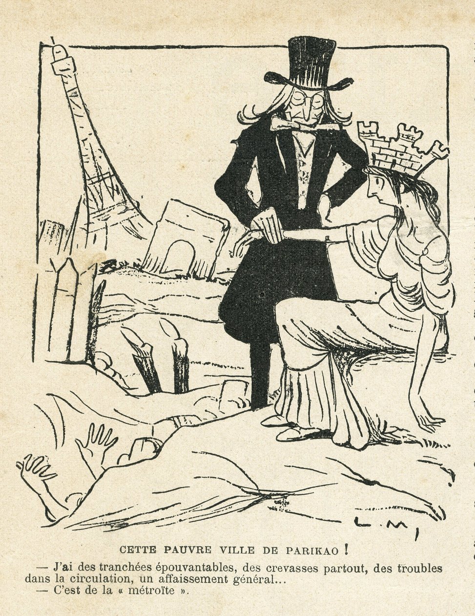 Illustration dans Le Rire - Lucien Metivet