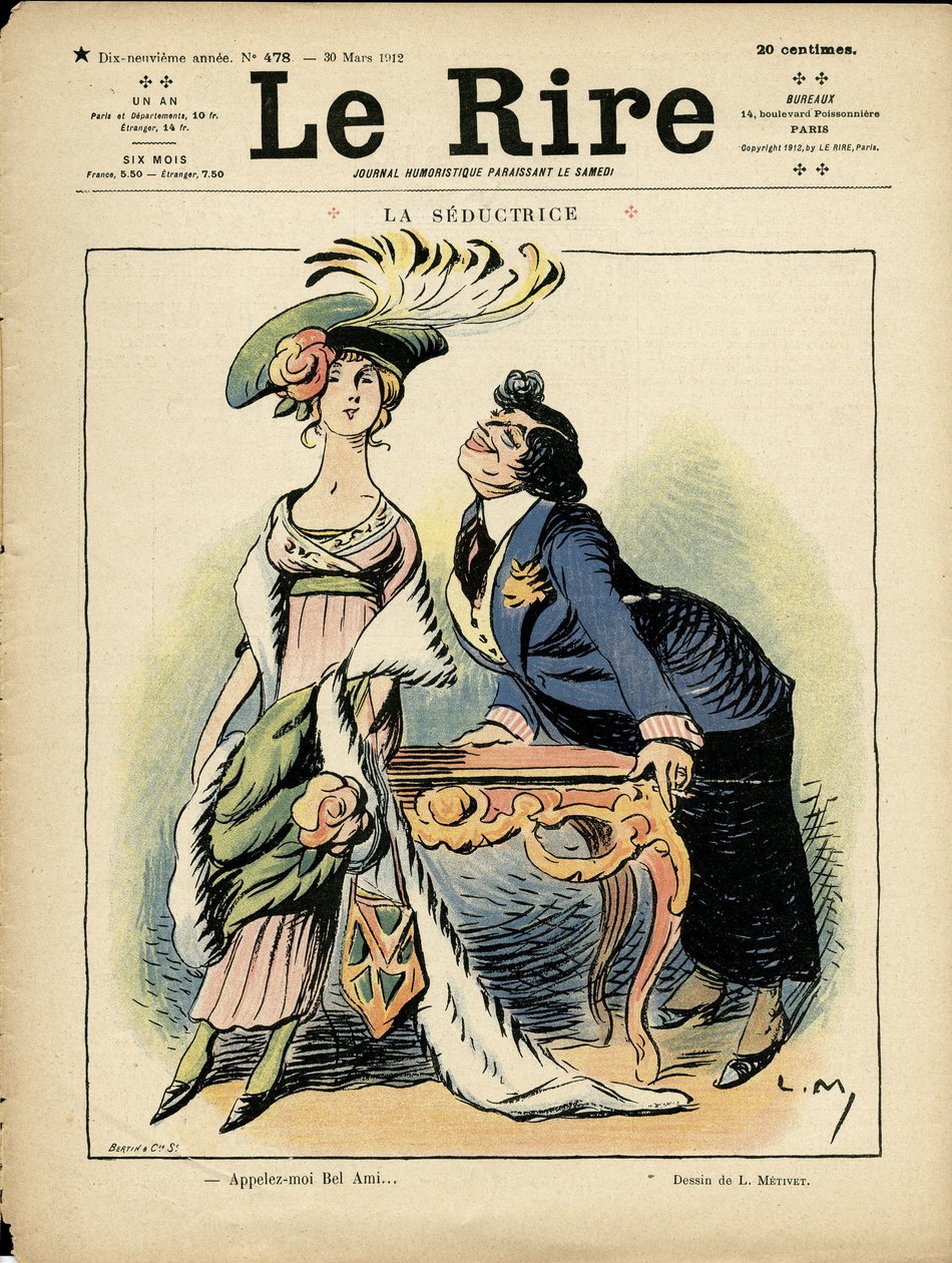 Illustration dans Le Rire, 30/03/12 - la séductrice - Lucien Metivet