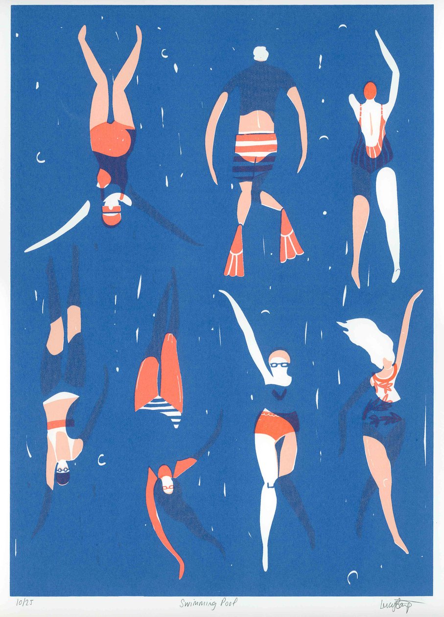 Piscine, 2016 (sérigraphie) - Lucy Banaji