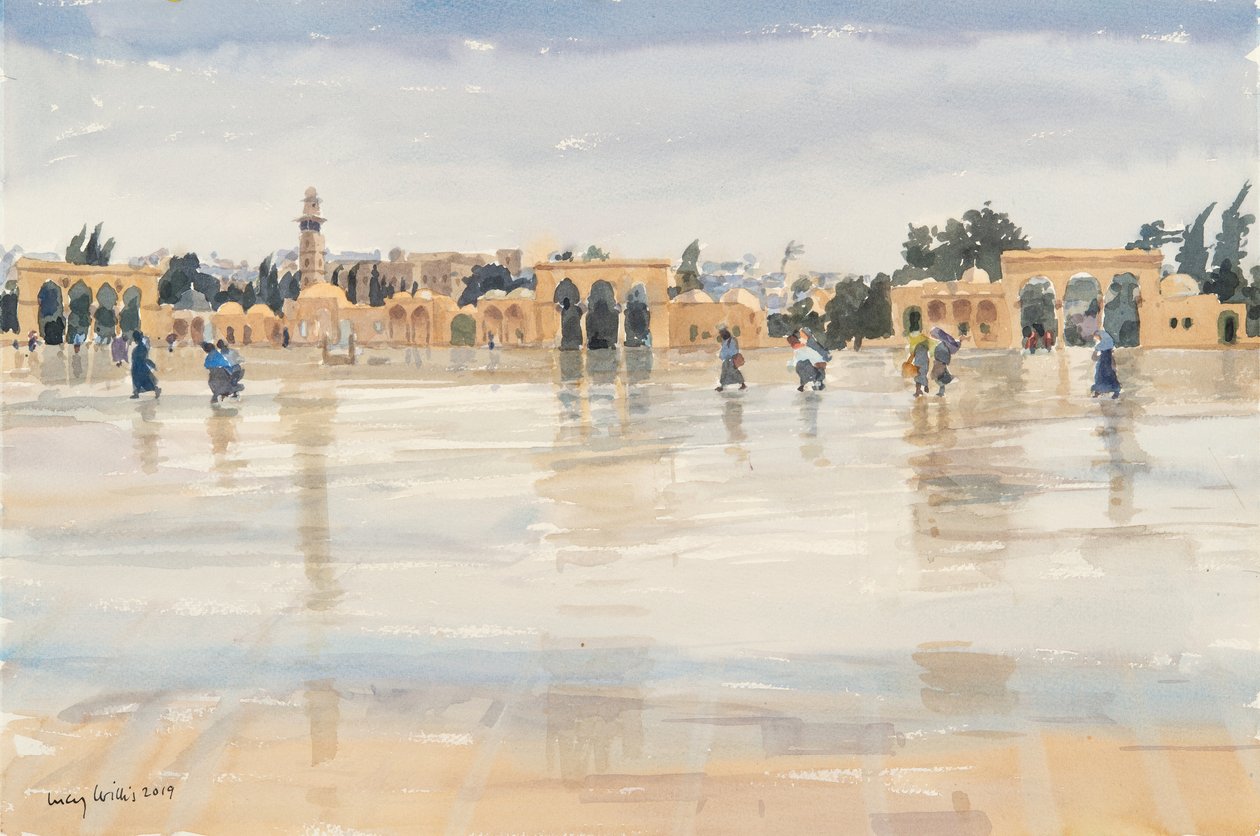 Vent et pluie sur le Mont du Temple, Jérusalem - Lucy Willis