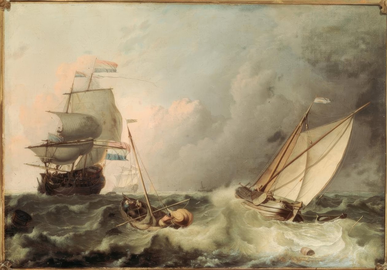 Voiliers sur mer agitée - Ludolf Backhuysen
