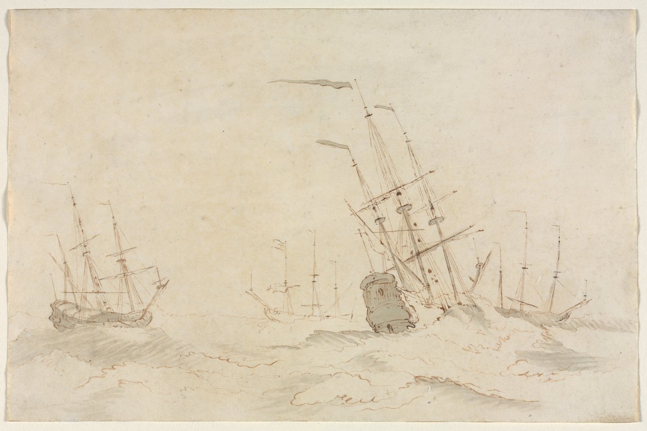 Navires, seconde moitié du 17ème siècle - Ludolf Backhuysen