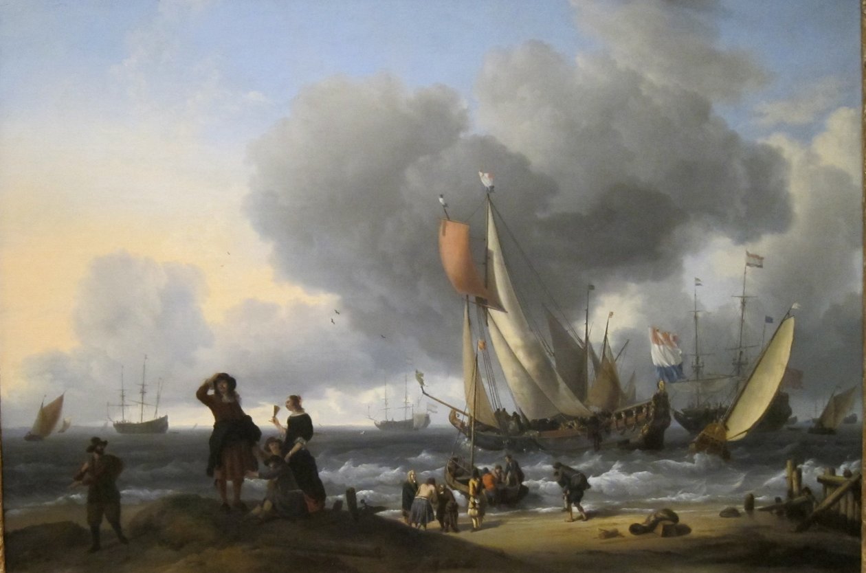 Hollandais embarquant sur un yacht - Ludolf Bakhuizen