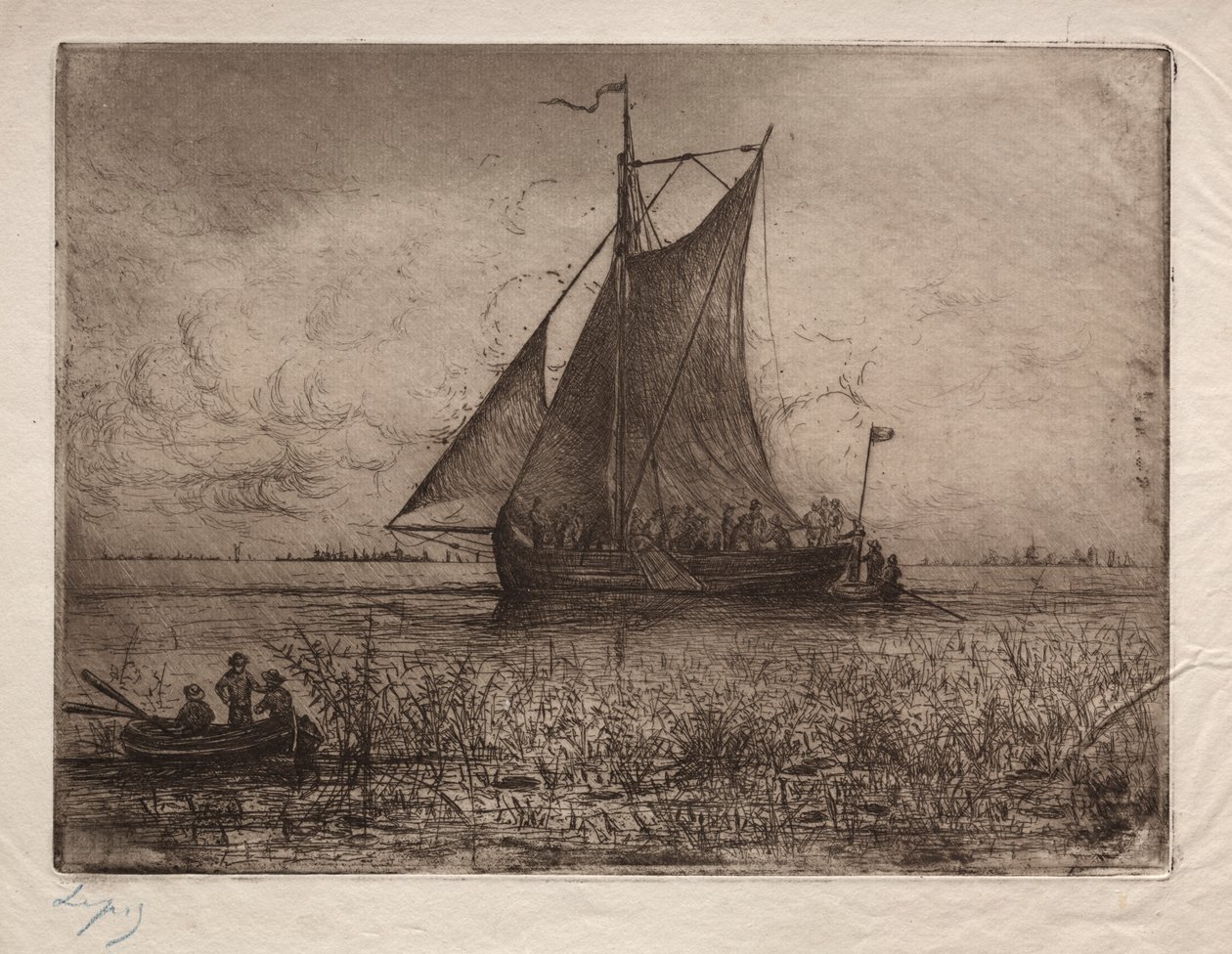 Paysage Fluvial Néerlandais - Ludovic Napoléon, Vicomte Lepic