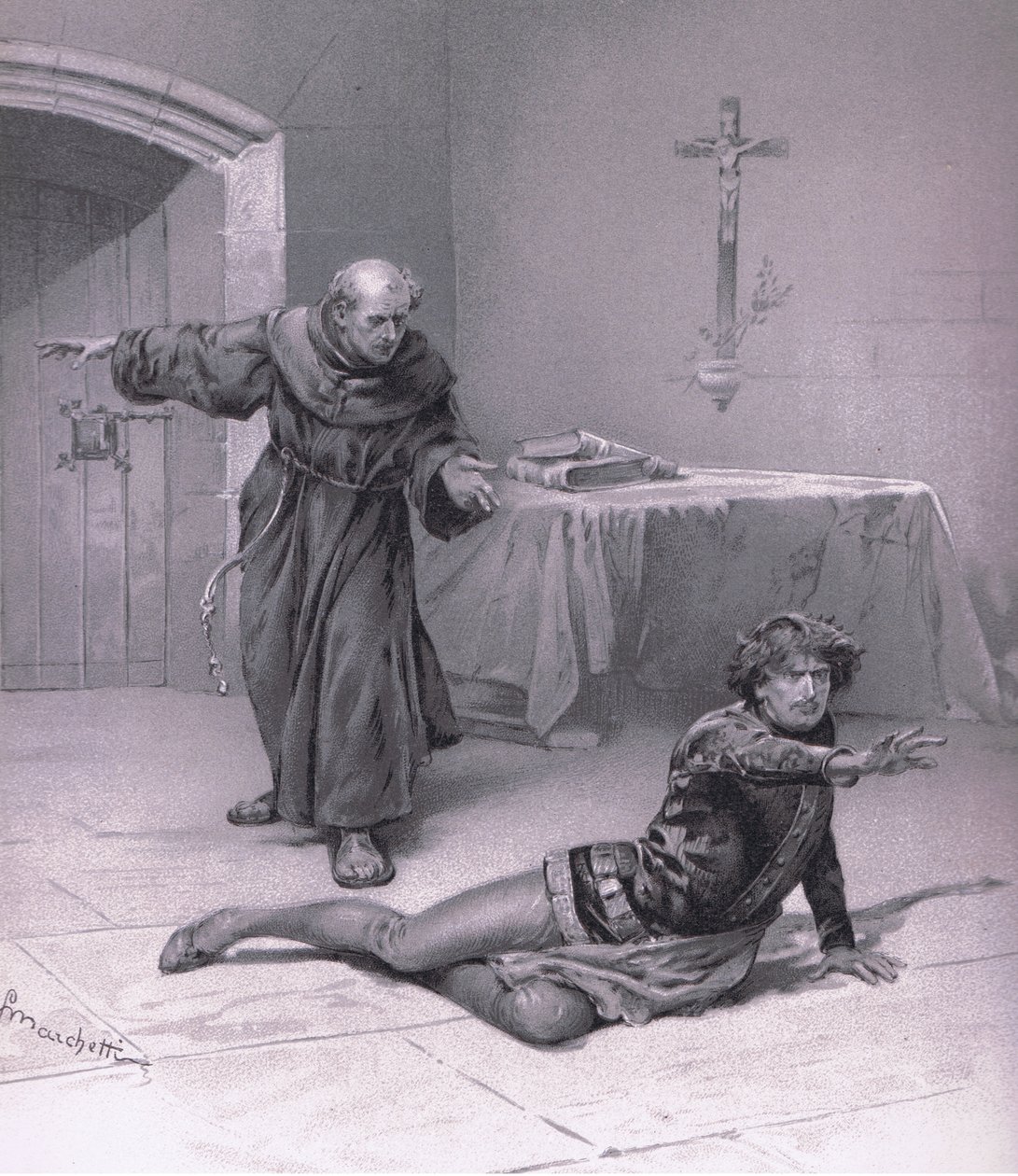 Vivre ici au paradis, et pouvoir la regarder., illustration de Roméo et Juliette - Ludovico Marchetti