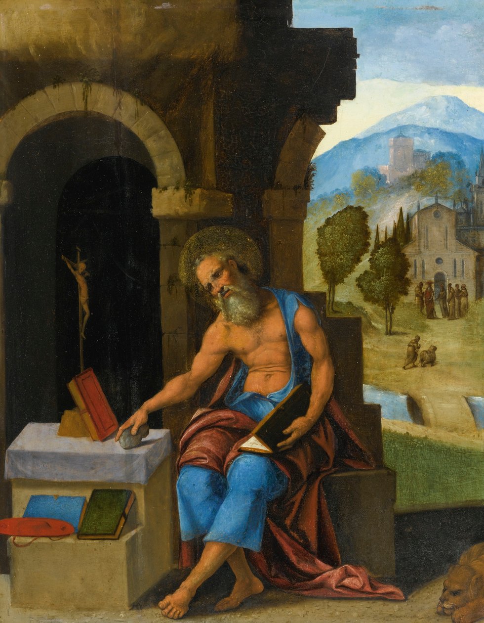 Saint Jérôme en contemplation - Ludovico Mazzolino