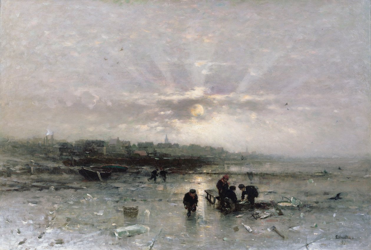 Pêche sur glace - Ludwig Munthe