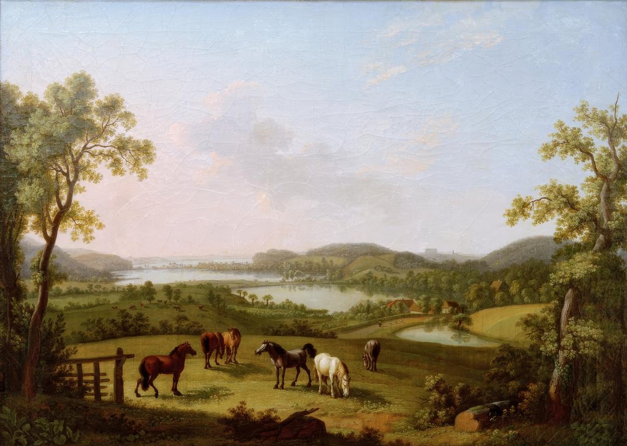 Le lac de Plön vu de Bösdorf - Ludwig Philipp Strack