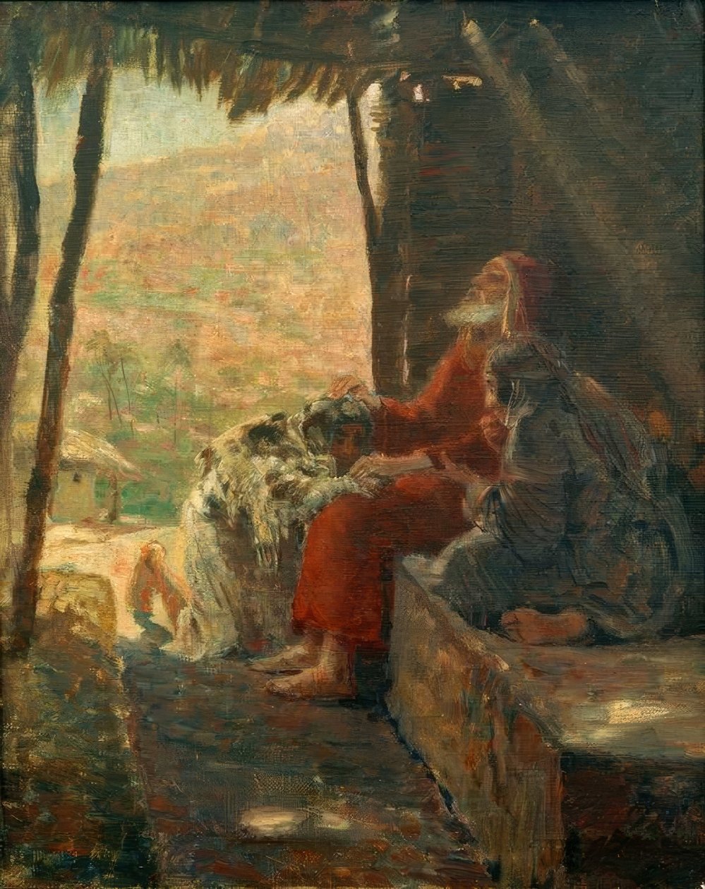 Isaac bénit Jacob - Ludwig von Hofmann