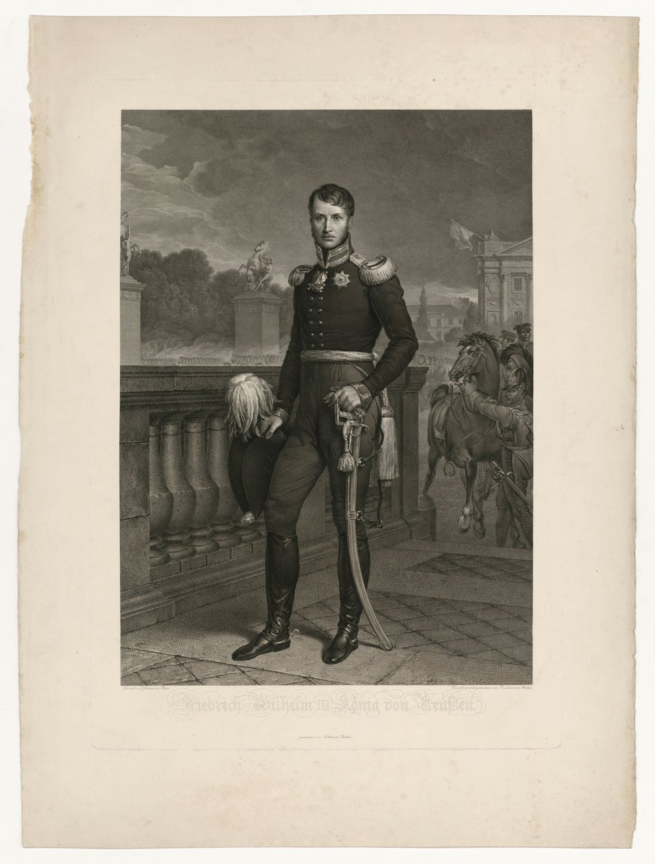 Frédéric-Guillaume III sur la place de la Concorde - Ludwig Buchhorn