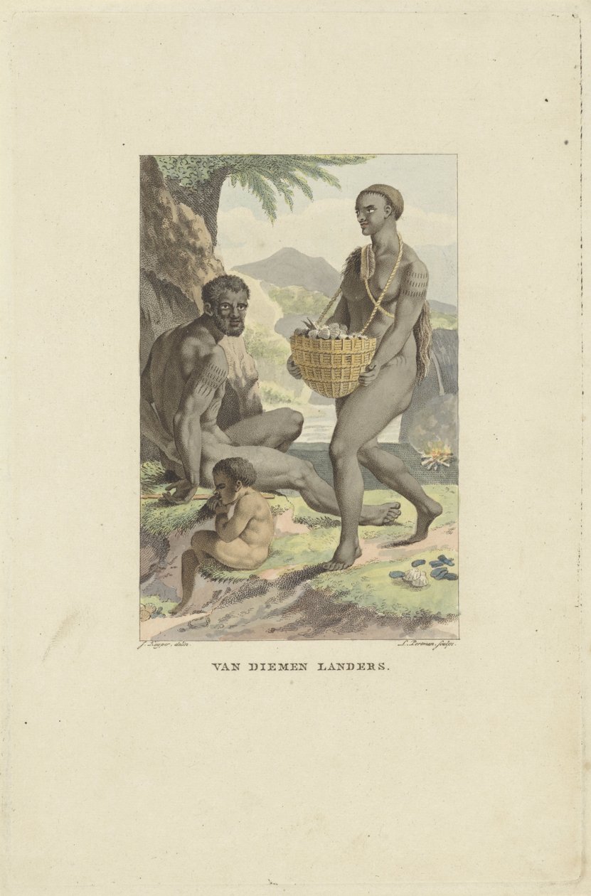 Habitants de la Tasmanie - Ludwig Gottlieb Portman