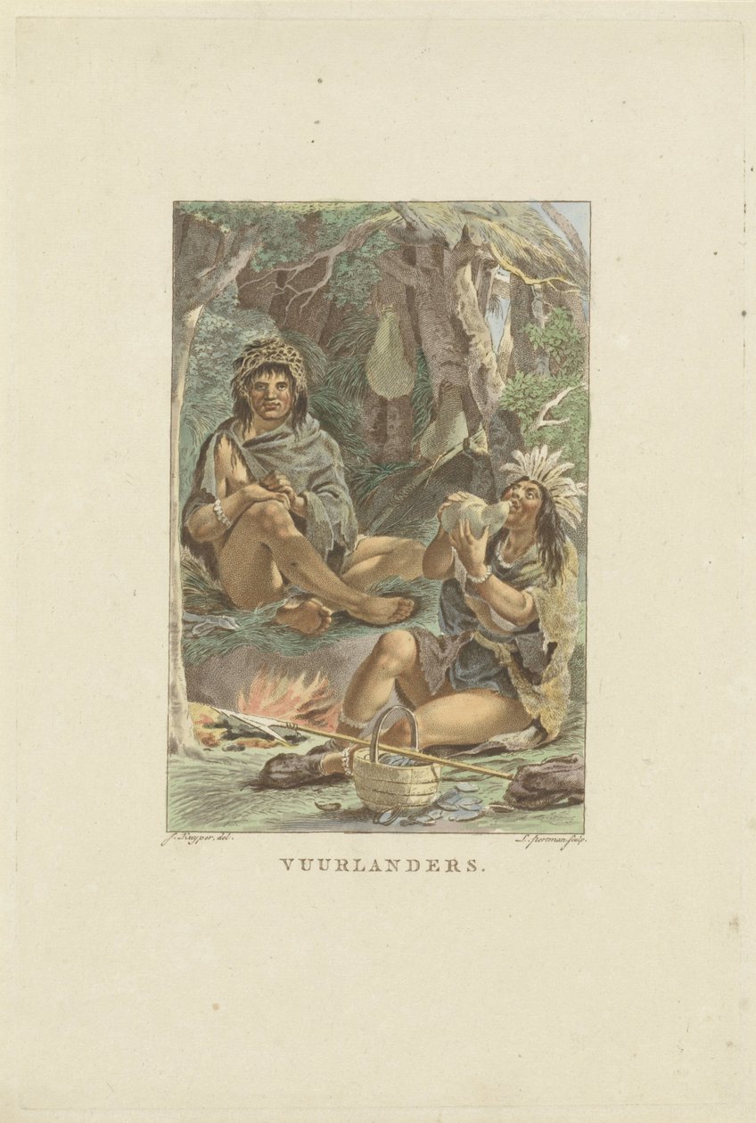 Habitants de la Terre de Feu - Ludwig Gottlieb Portman