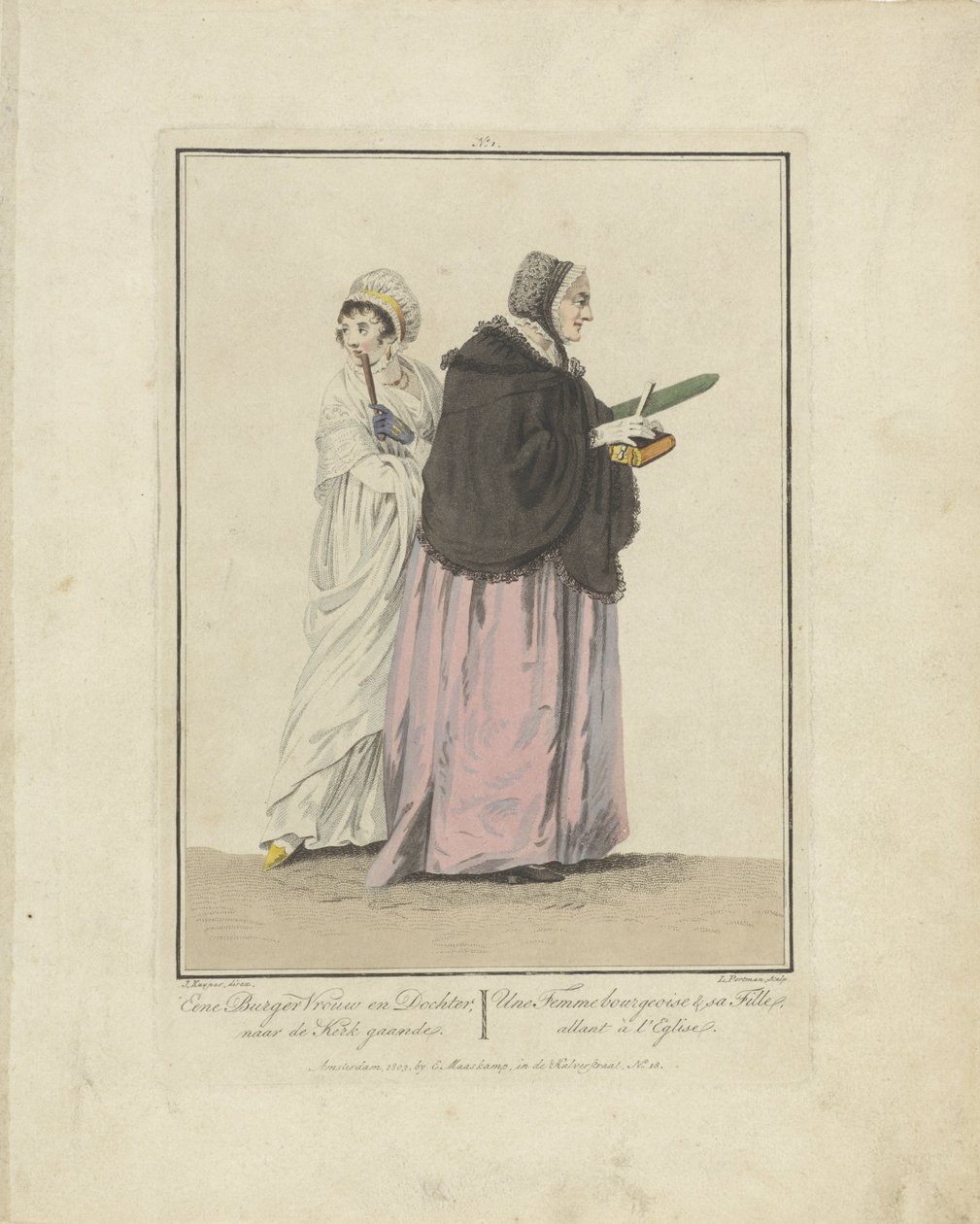 Mère et fille en route pour l