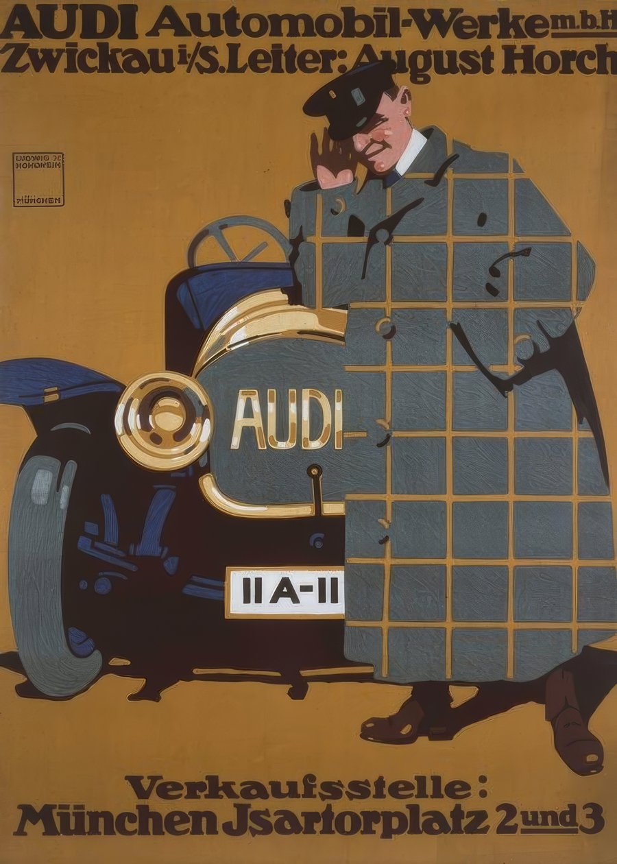 AUDI Automobil-Werke m. b. H. Zwickau i. S. Directeur: August Horch - Ludwig Hohlwein