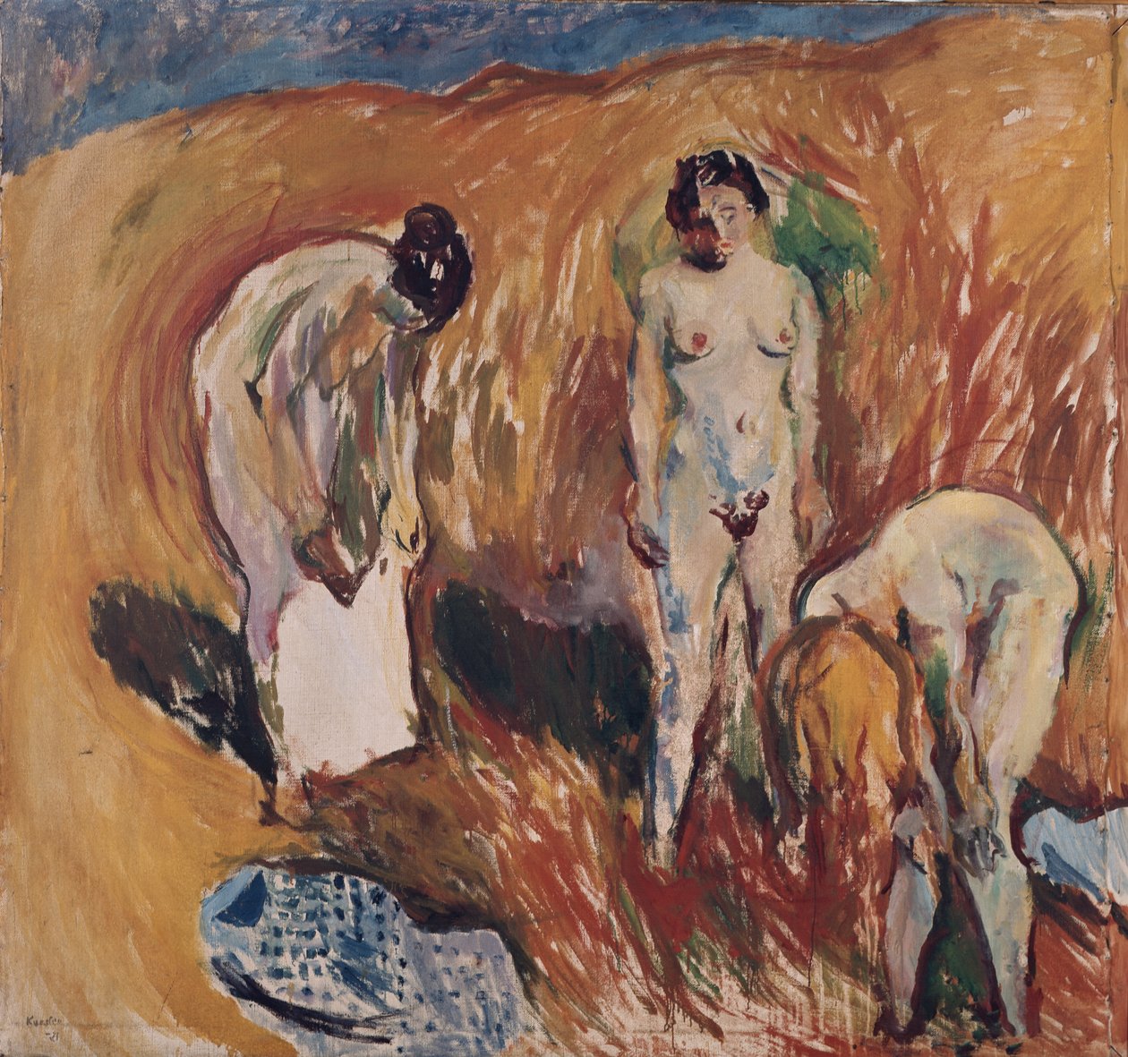 Filles dans une meule de foin - Ludvik Peter Karsten