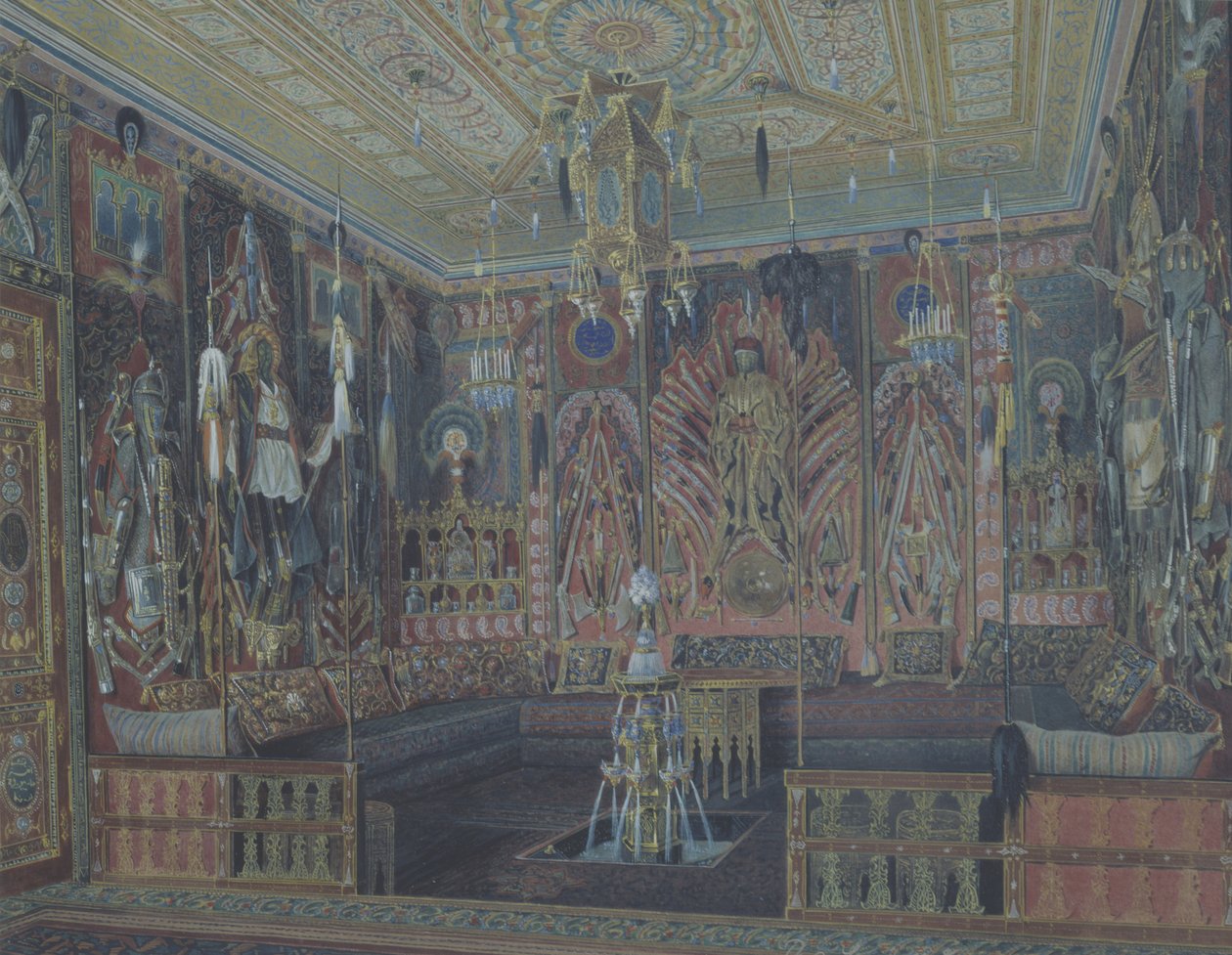 La salle turque asiatique dans le Grand Palais à Tsarskoïe Selo - Ludwig Premazzi