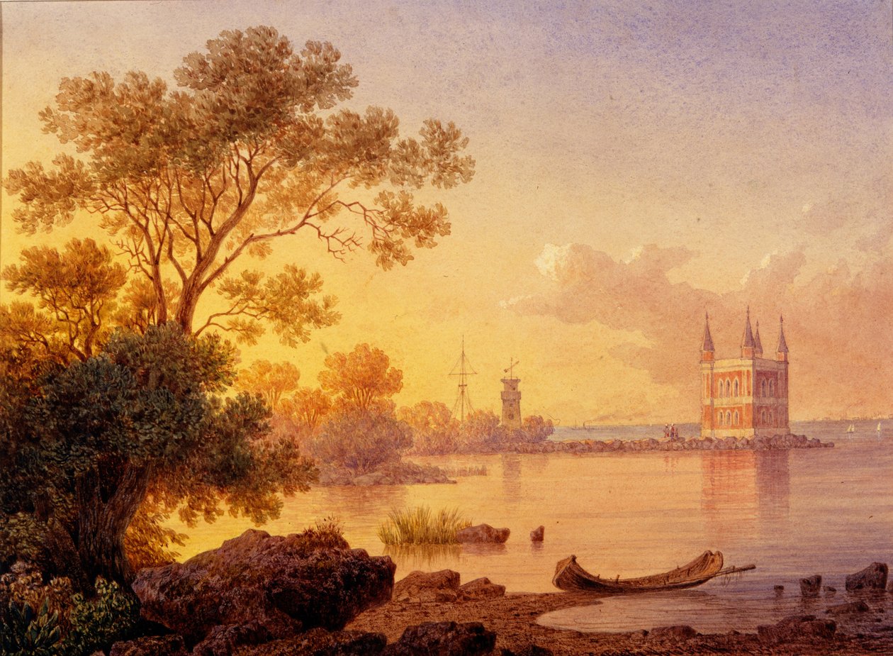 Vue sur le pavillon des Roses Ozerki à Peterhof - Ludwig Premazzi