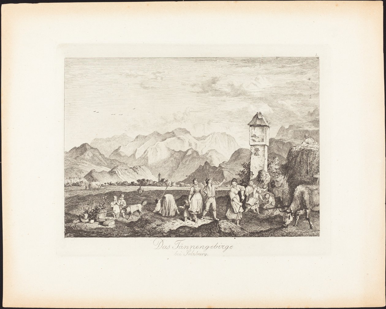 Das Tännnengebirge bei Salzburg - Ludwig Richter