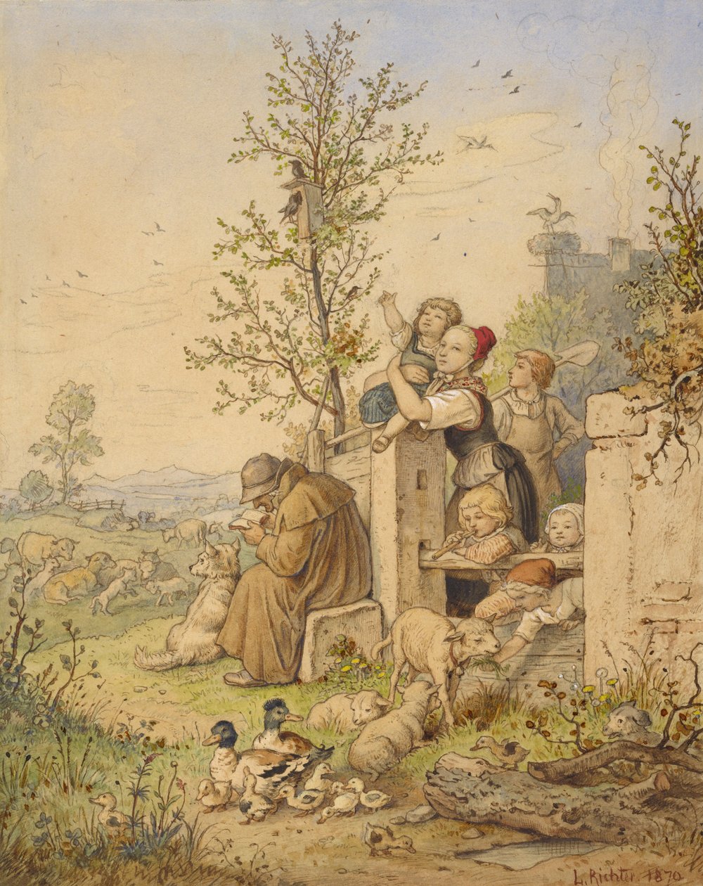 Le printemps est arrivé - Ludwig Richter