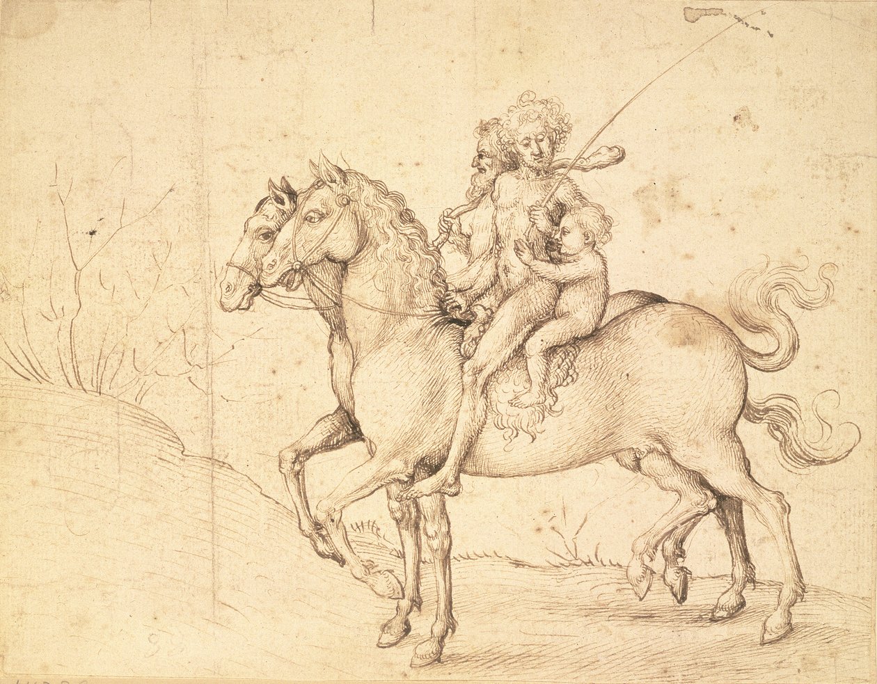 Sauvages à cheval - Ludwig Schongauer