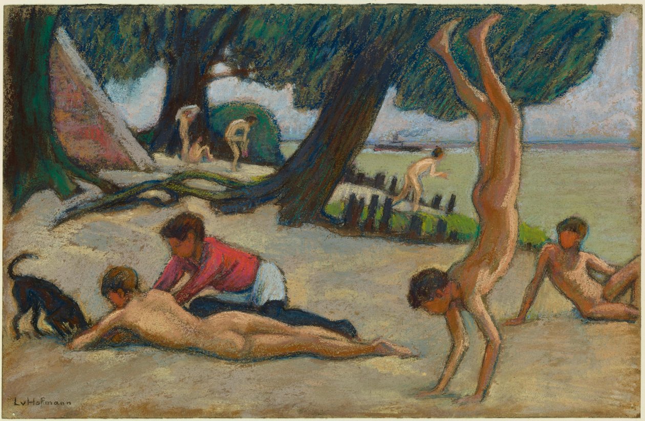 Des garçons sur la plage - Ludwig von Hofmann
