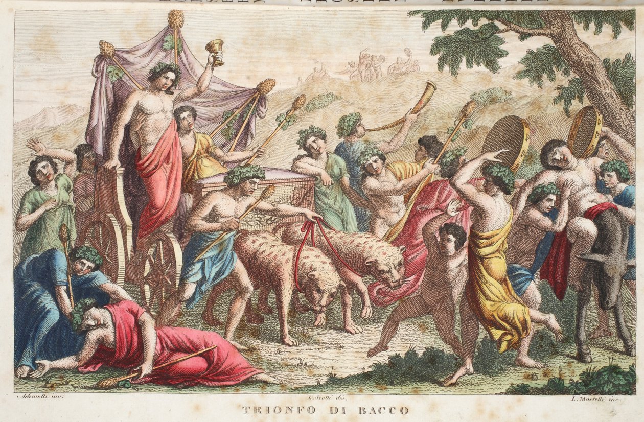 Les rites de Bacchus ou Triomphe ou Trionfo di Bacco, Livre III, illustration des Métamorphoses d