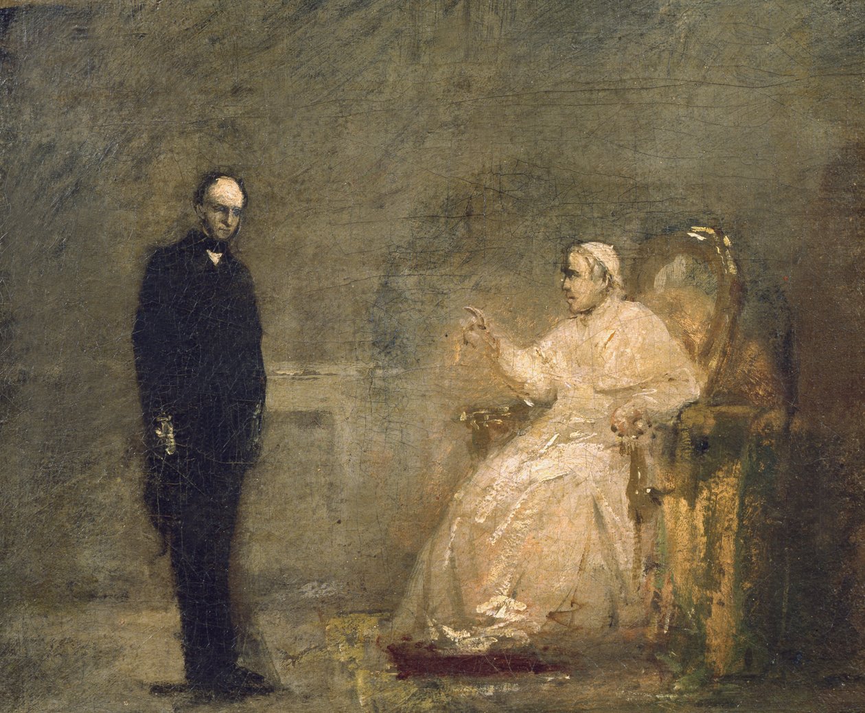 Pape Pie IX et un représentant du Risorgimento - Luigi Galli