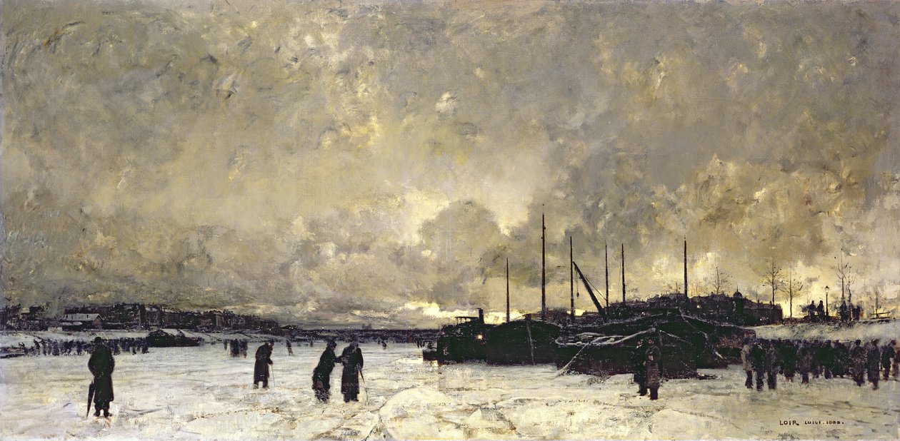 La Seine en décembre, 1879 - Luigi Loir