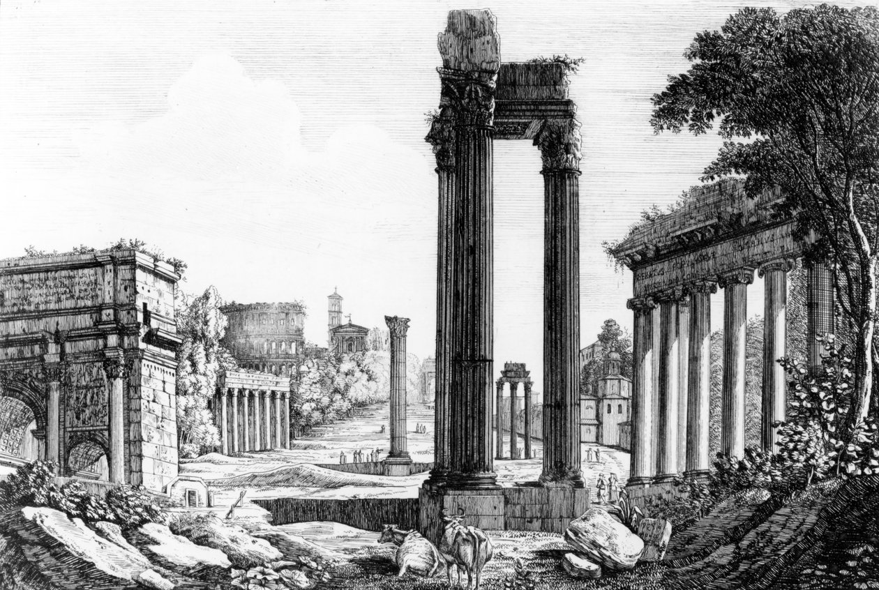 Vue Générale du Forum Romain, 1817 - Luigi Rossini