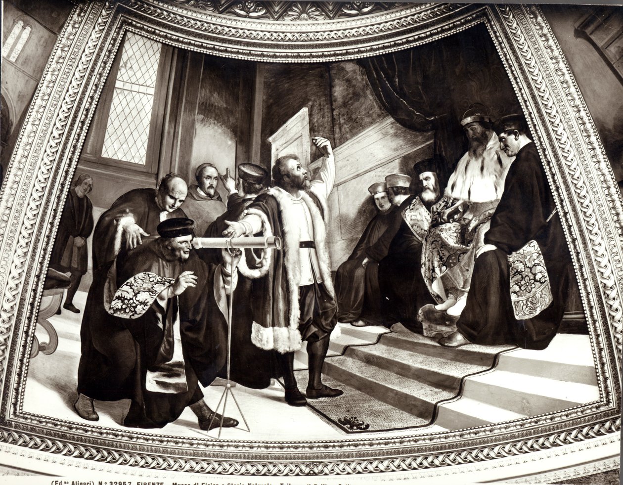 Galilée présentant son télescope au sénat vénitien, extrait du procès de Galilée - Luigi Sabatelli