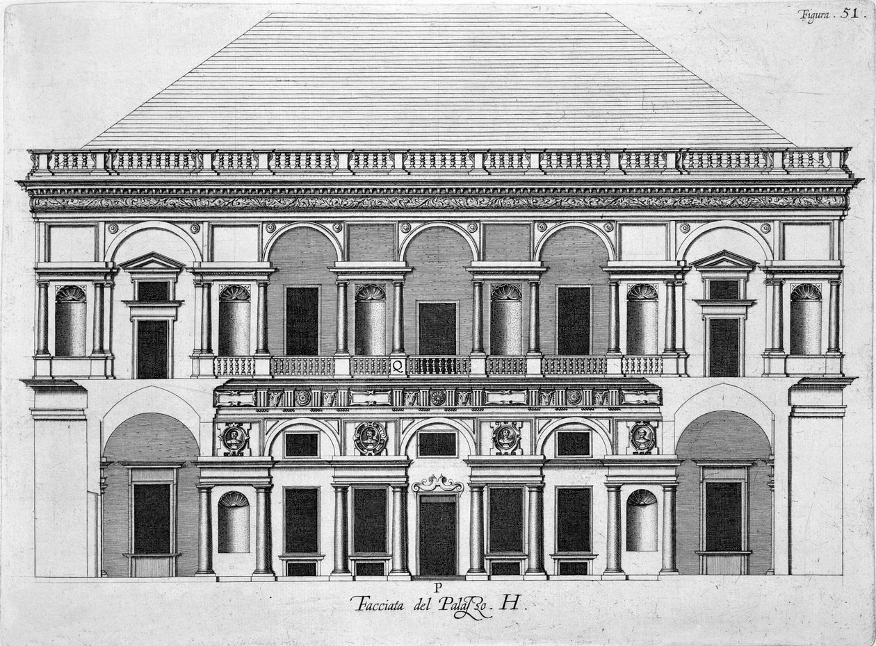 Conception pour le Palais Royal de Caserte, 1756 - Luigi Vanvitelli