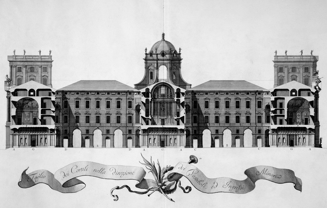 Conception pour le Palais Royal de Caserte, 1756 - Luigi Vanvitelli