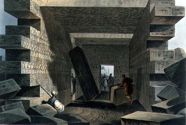 Intérieur du Temple de Jupiter Ammon, planche 71 de 