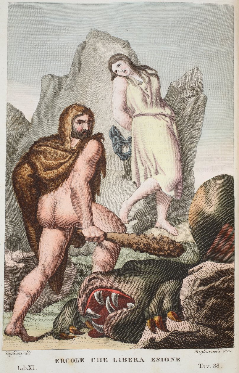 Hercule sauve Hésione, Livre XI, illustration des Métamorphoses d