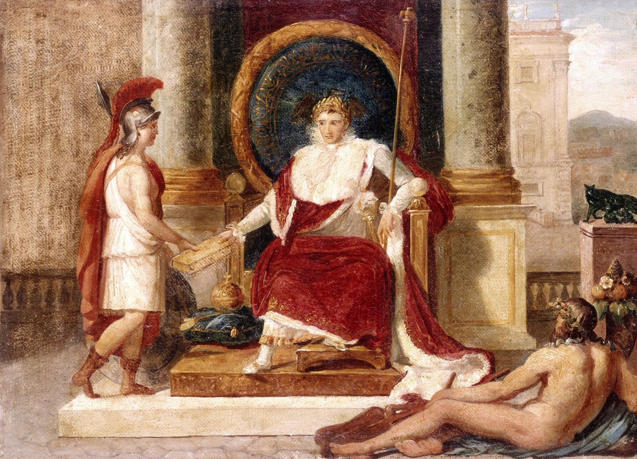 Napoléon remet le Code des Lois à la déesse Rome - Luigi Agricola