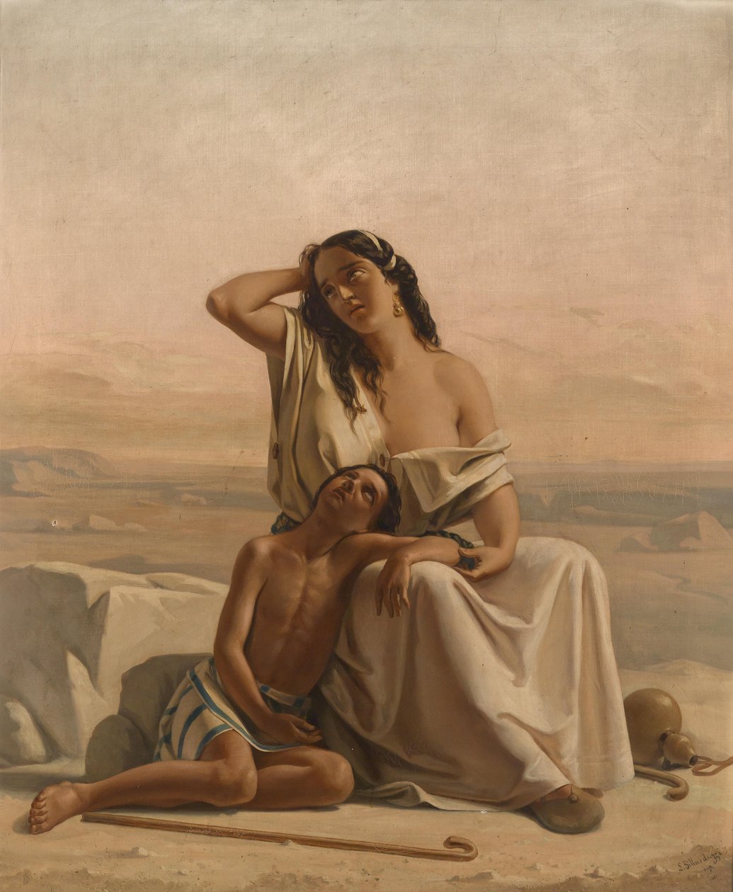 Agar et Ismaël dans le désert - Luigi Alois Gillarduzzi