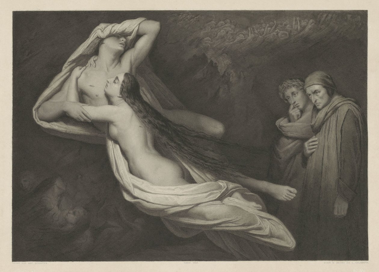Francesca da Rimini et Paolo Malatesta - Luigi Calamatta