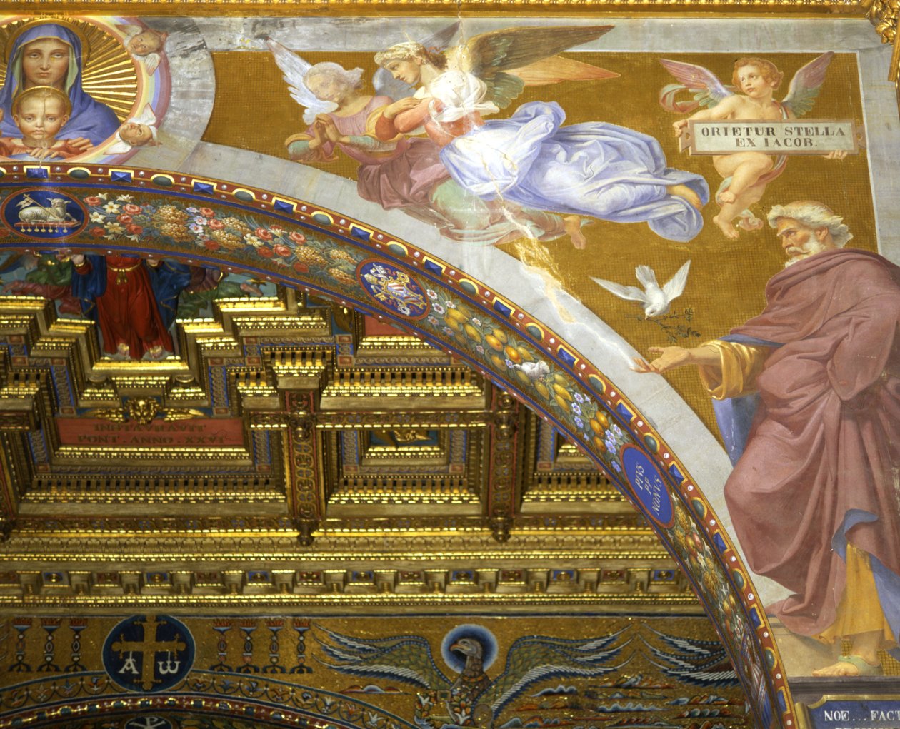 Vierge Marie, avec les anges et les patriarches - Luigi Cochetti